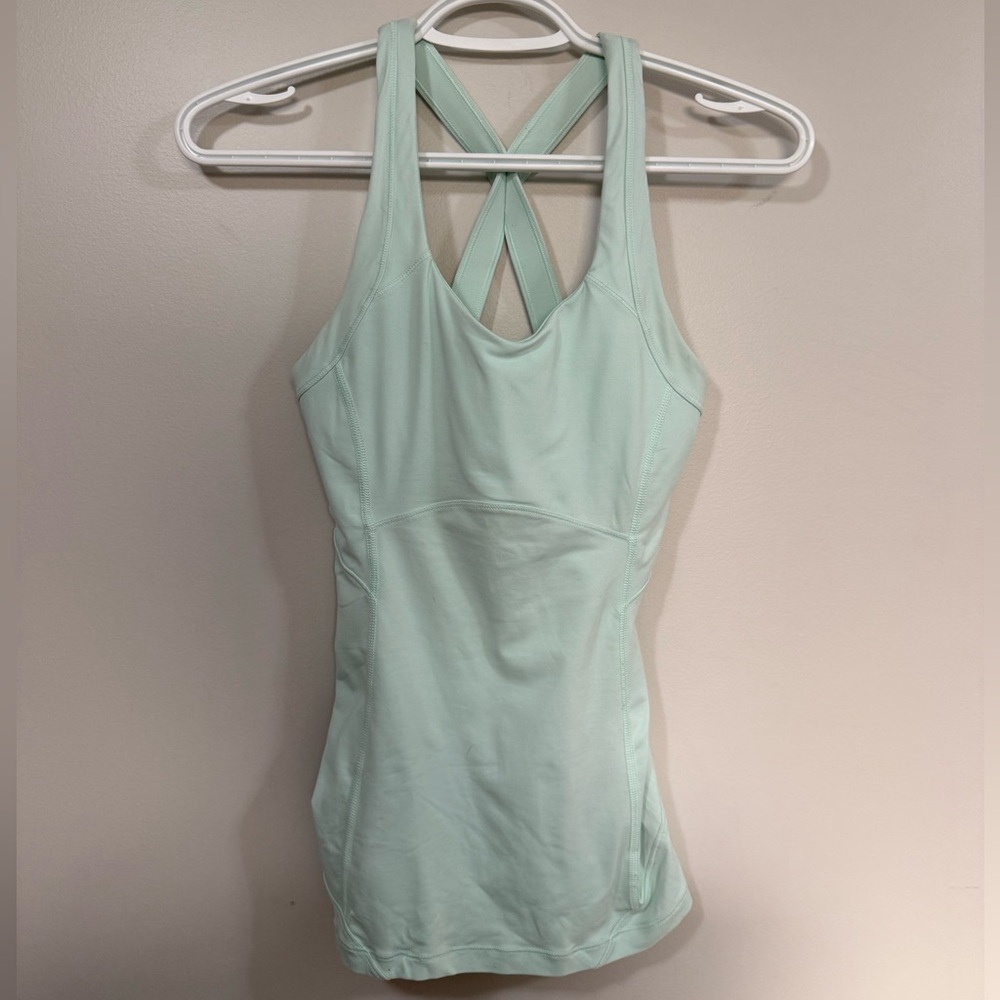Lululemon Mint Green Cross-Back Tank Top